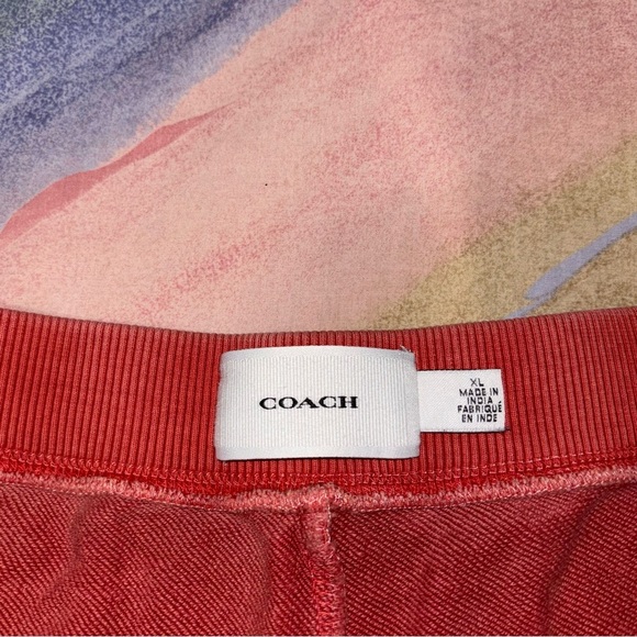 Coach Garment Dye Retro Sweatshorts Burnt Sienna Size XL - Picture 6 of 9